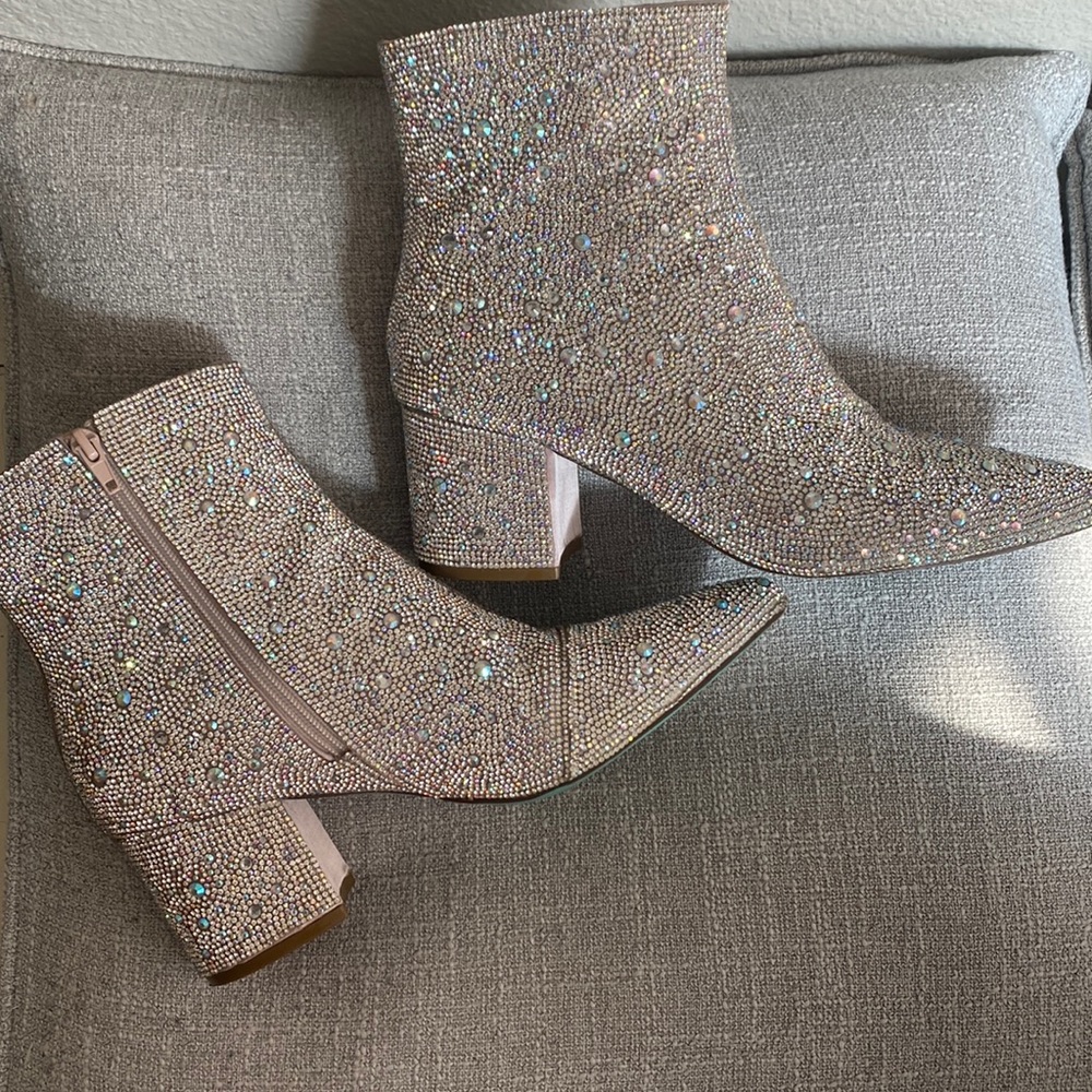 Betsey johnson rhinestone Kyla boot